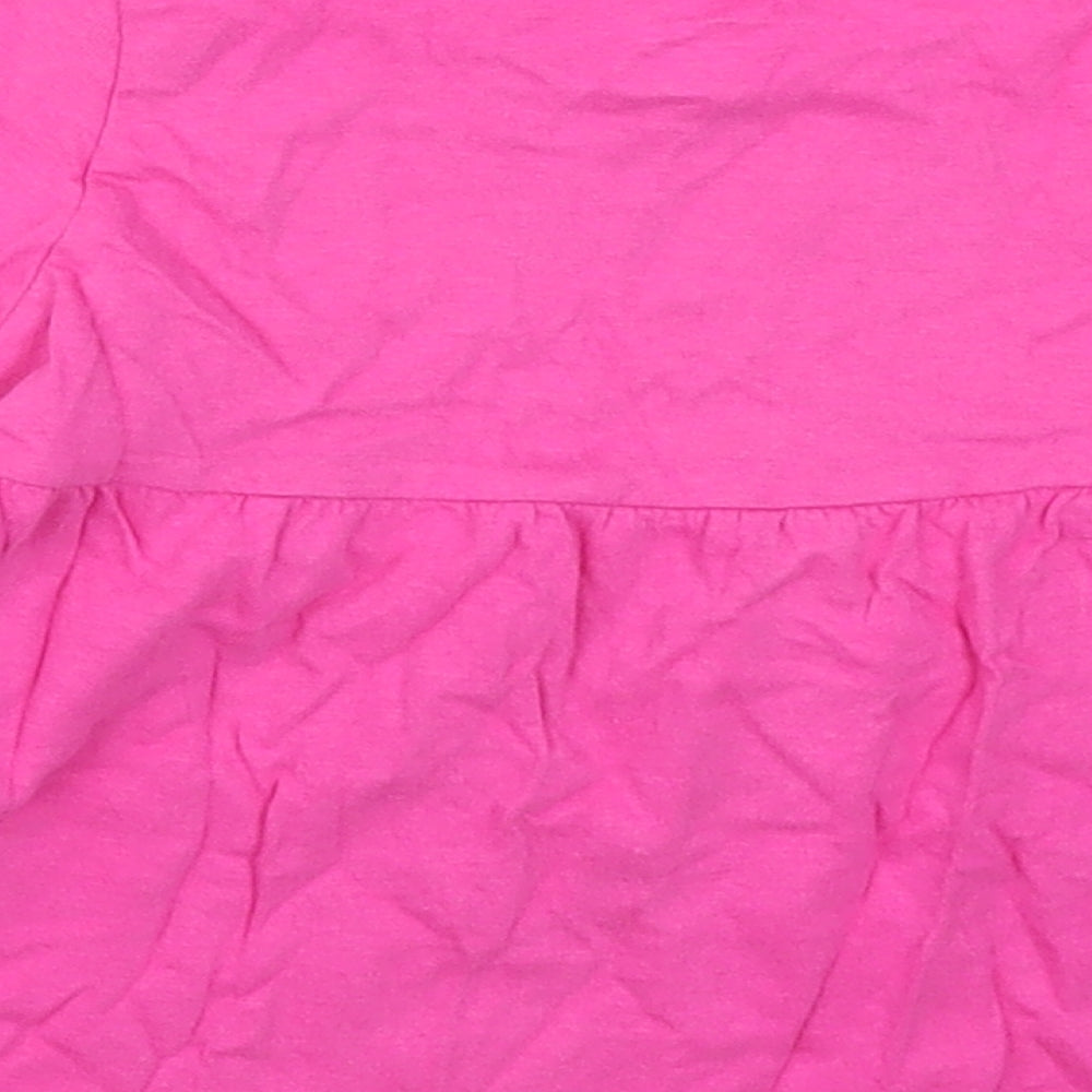 Gap Girls Pink  Cotton Basic T-Shirt Size 2 Years Crew Neck Pullover
