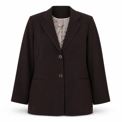 Ann Harvey Womens Brown  Polyester Jacket Suit Jacket Size 16