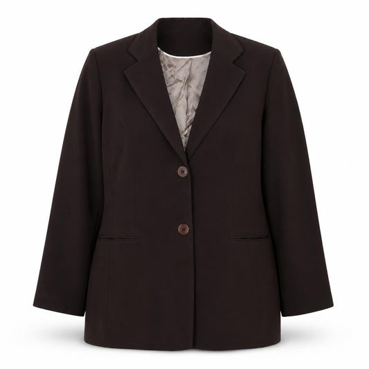 Ann Harvey Womens Brown  Polyester Jacket Suit Jacket Size 16