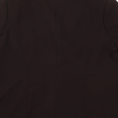Ann Harvey Womens Brown  Polyester Jacket Suit Jacket Size 16