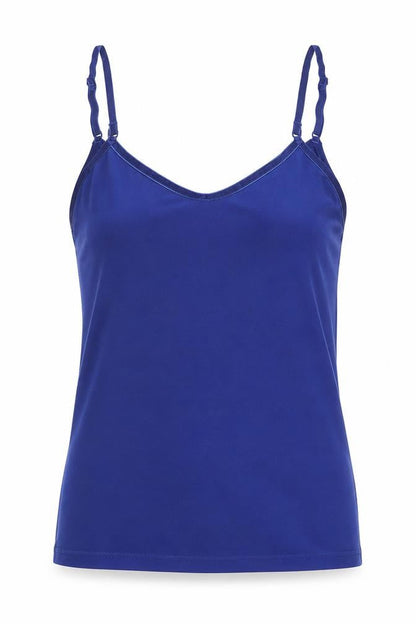 Atmosphere Womens Blue  Nylon Basic Tank Size 10 V-Neck