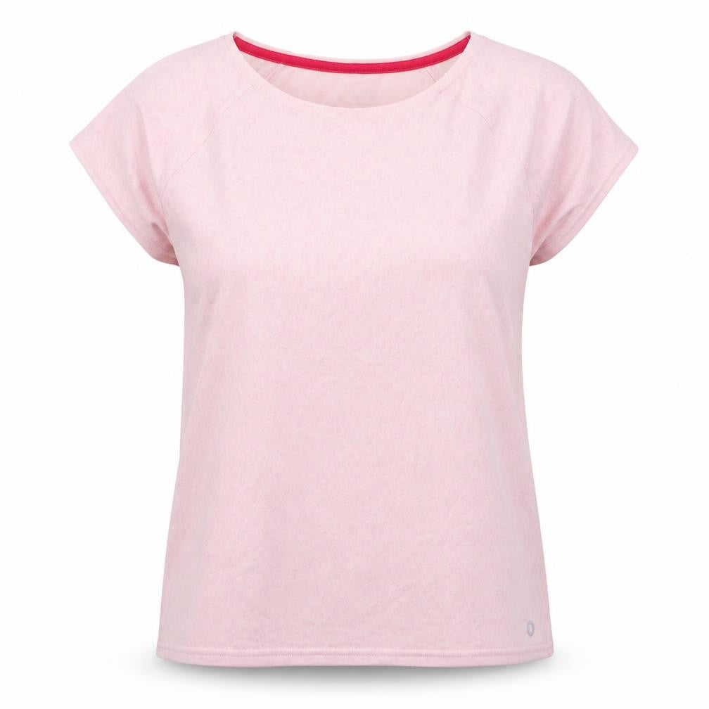 Marks & Spencer Womens Pink Animal Print Polyester Basic T-Shirt Size 12 Round Neck