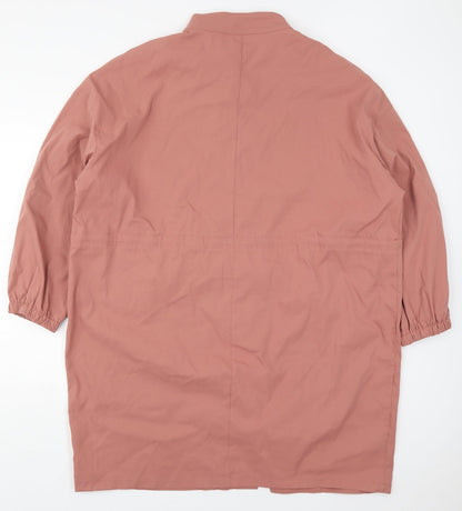 SHEIN Womens Pink   Overcoat Coat Size 3XL  Zip