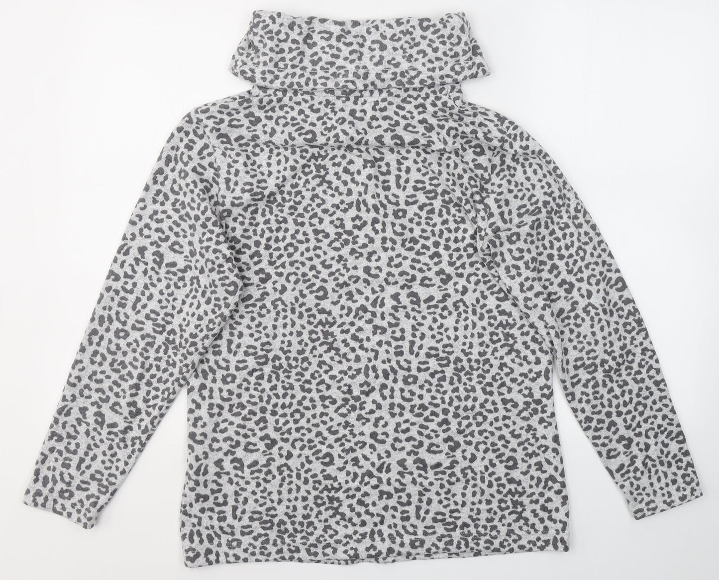 F&F Womens Grey Animal Print Polyester Pullover Sweatshirt Size 8  Pullover
