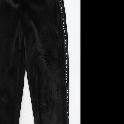 Next Girls Black  Polyester Jogger Trousers Size 9 Months  Regular