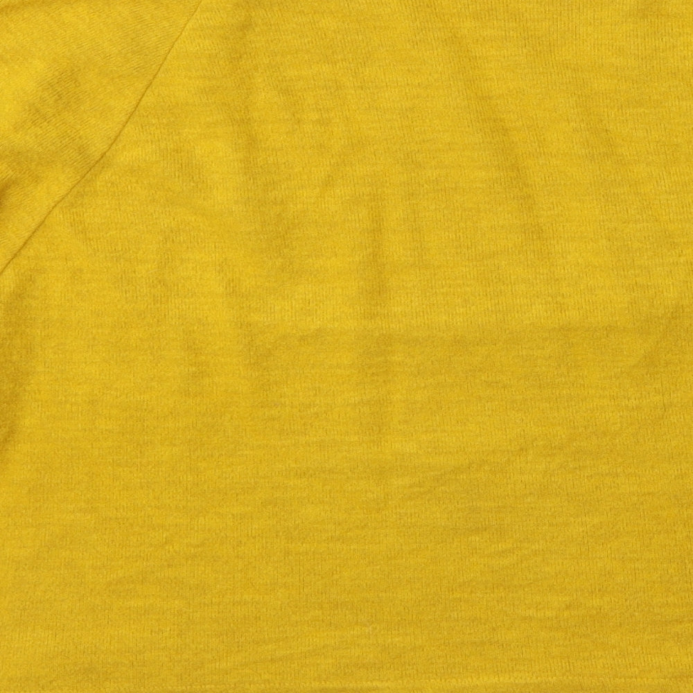 H&M Womens Yellow  Viscose Pullover Sweatshirt Size M  Pullover