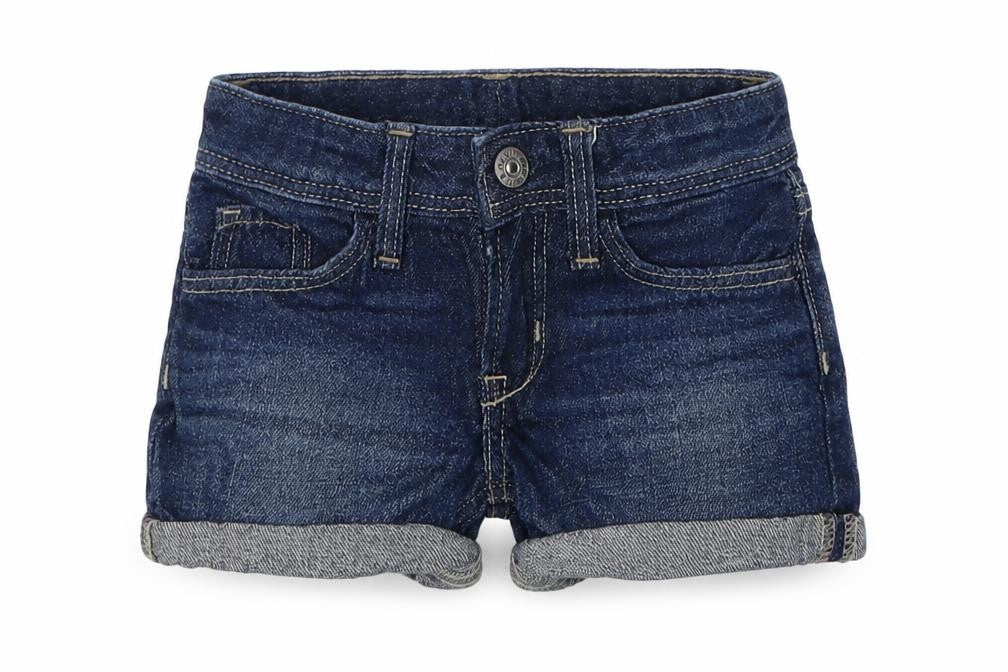 H&M Girls Blue  Cotton Boyfriend Shorts Size 2-3 Years  Regular Buckle