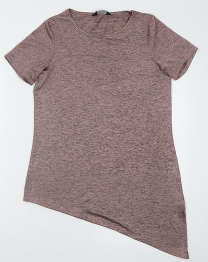 Preloved Dorothy Perkins Womens Pink  Polyester Basic T-Shirt Size 10 Crew Neck - Front
