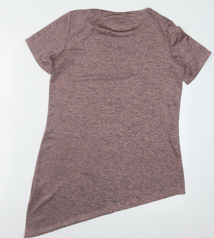 Preloved Dorothy Perkins Womens Pink  Polyester Basic T-Shirt Size 10 Crew Neck - Back