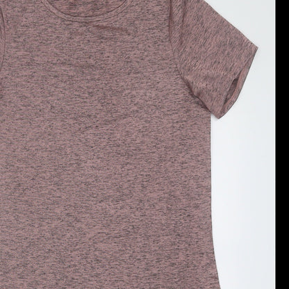 Preloved Dorothy Perkins Womens Pink  Polyester Basic T-Shirt Size 10 Crew Neck - Detail