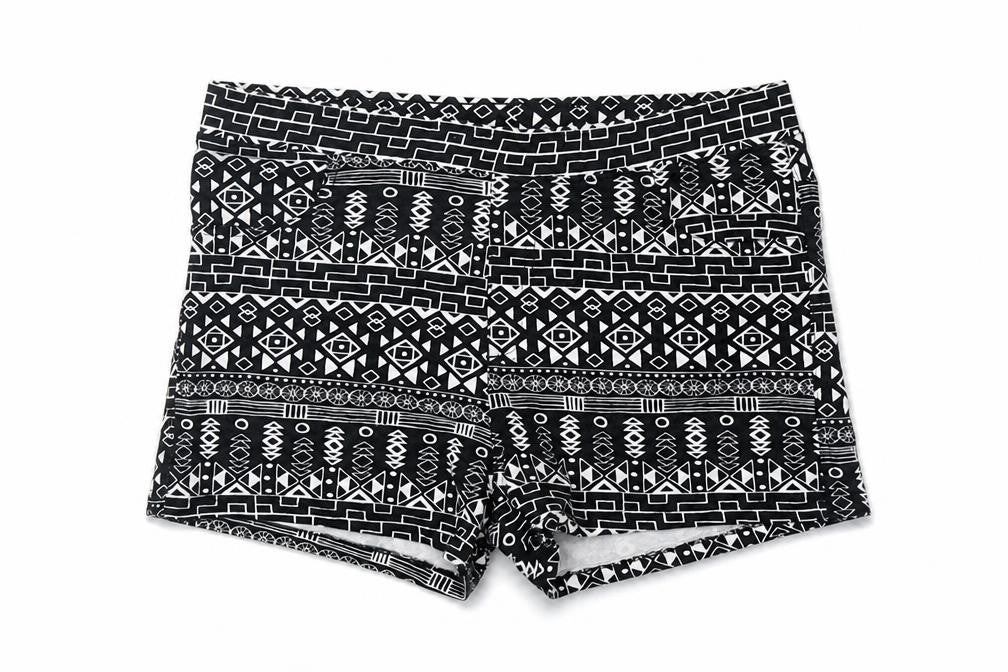 H&M Womens Multicoloured Geometric Cotton Sweat Shorts Size M L3 in Regular