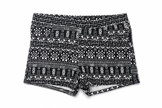 H&M Womens Multicoloured Geometric Cotton Sweat Shorts Size M L3 in Regular
