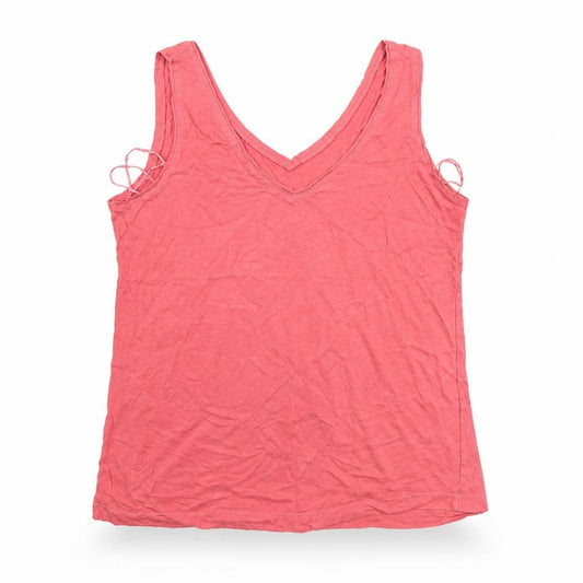 F&F Womens Pink  Cotton Basic Tank Size 14 V-Neck