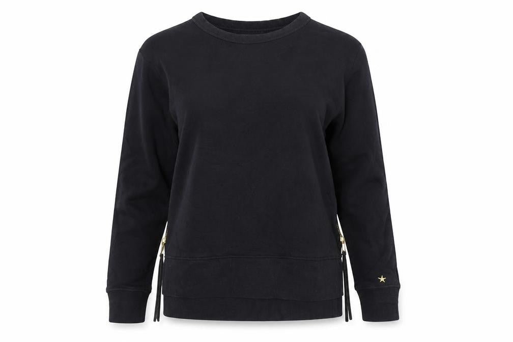 Nexr Womens Black  Cotton Pullover Sweatshirt Size M  Pullover