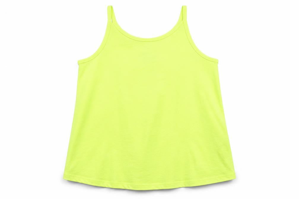 F&F Girls Green  Polyester Basic Tank Size 9-10 Years Round Neck Pullover