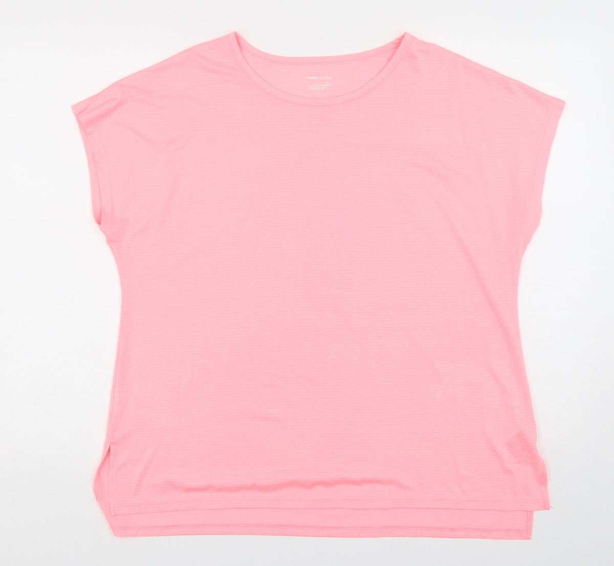 Preloved Dunnes Stores Womens Pink  Polyester Basic T-Shirt Size L Round Neck Pullover - Front