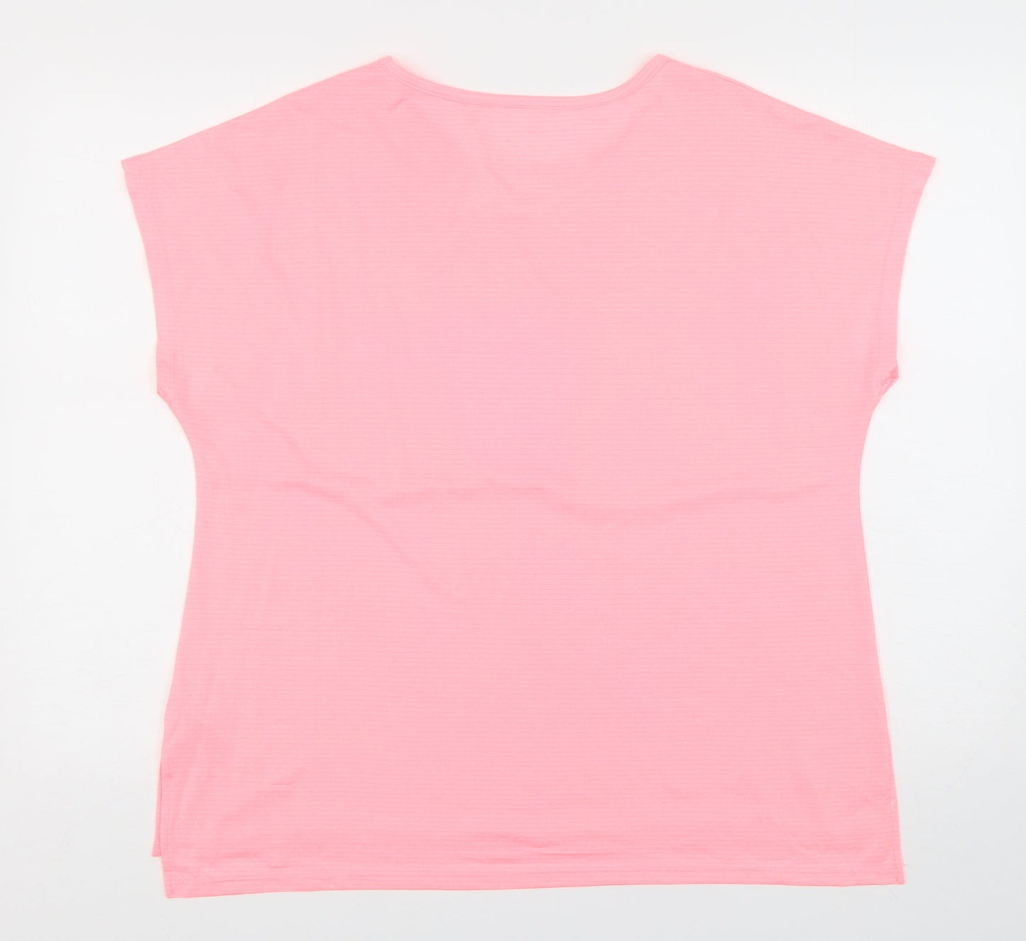 Preloved Dunnes Stores Womens Pink  Polyester Basic T-Shirt Size L Round Neck Pullover - Back