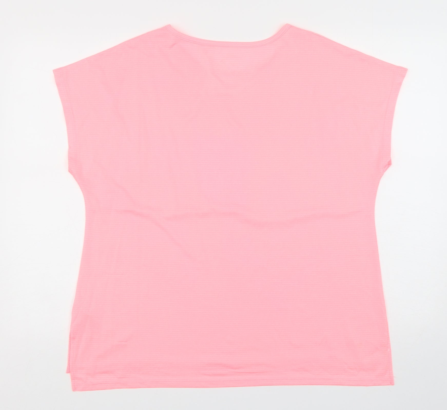 Preloved Dunnes Stores Womens Pink  Polyester Basic T-Shirt Size L Round Neck Pullover - Back