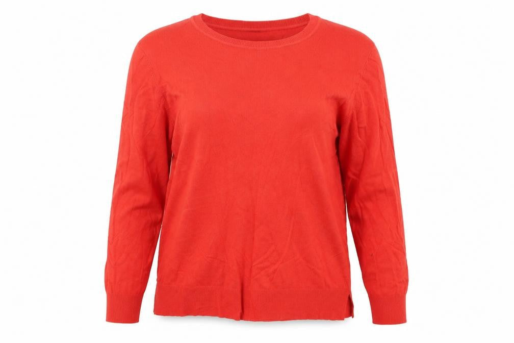 George Womens Red Round Neck  Viscose Pullover Jumper Size 12