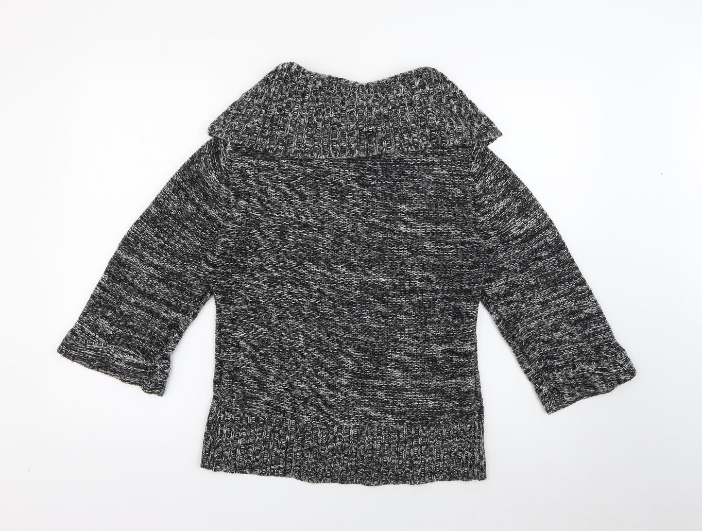 Evie Womens Grey Roll Neck  Acrylic Pullover Jumper Size 10