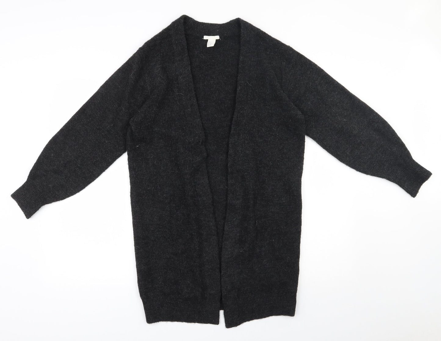 H&M Womens Grey V-Neck  Acrylic Cardigan Jumper Size XS