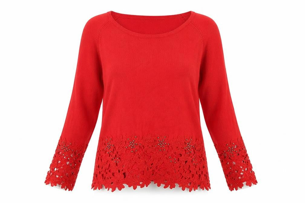 Lakeland Womens Pink Crew Neck  Viscose Pullover Jumper Size S