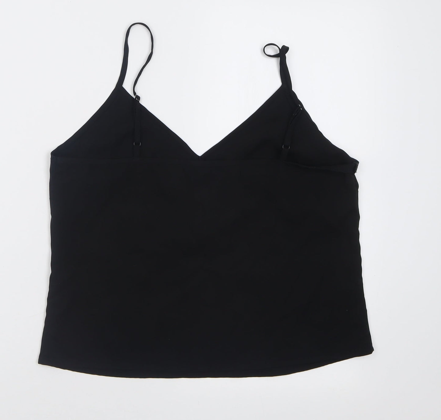 Miss Selfridge Womens Black  Polyester Basic Tank Size 12 V-Neck