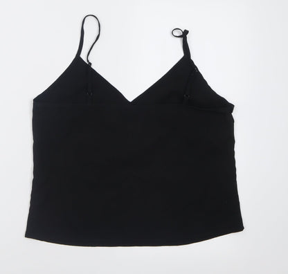 Miss Selfridge Womens Black  Polyester Basic Tank Size 12 V-Neck