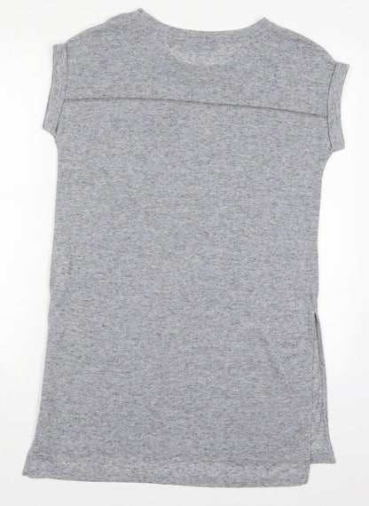 Preloved NEXT Womens Grey  Polyester Basic T-Shirt Size 10 Crew Neck - Endless Summer - Back