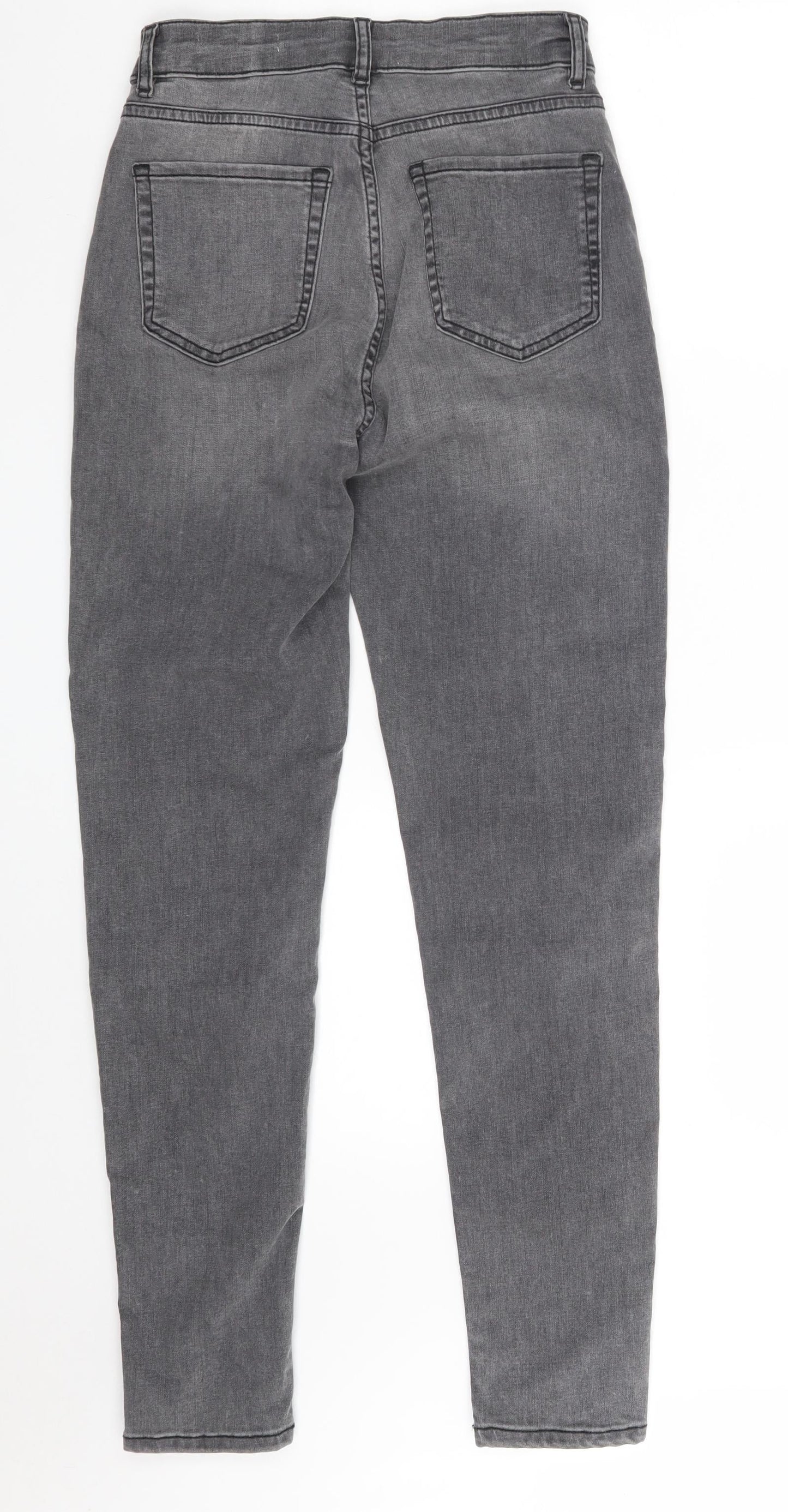 Marks and Spencer Womens Grey  Lyocell Skinny Jeans Size 8 L28 in Slim Zip