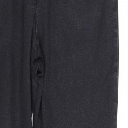 Preloved Marks and Spencer Womens Black  Cotton Jegging Jeans Size 12 L30 in Slim - Detail