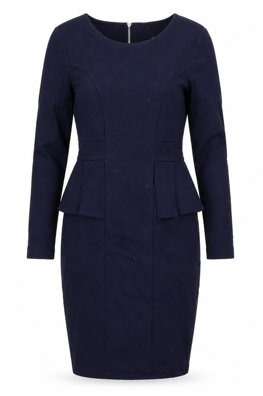 Limited Collection Womens Blue  Viscose Pencil Dress  Size 6  Crew Neck