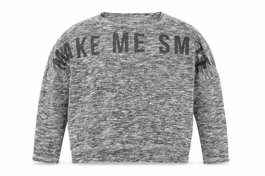 H&M Girls Grey Round Neck  Polyester Pullover Jumper Size 9-10 Years  Pullover