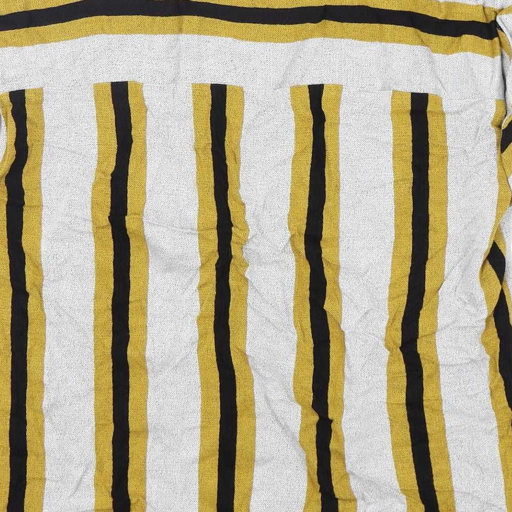 NEXT Womens Multicoloured Striped Viscose Tunic T-Shirt Size 10 Round Neck