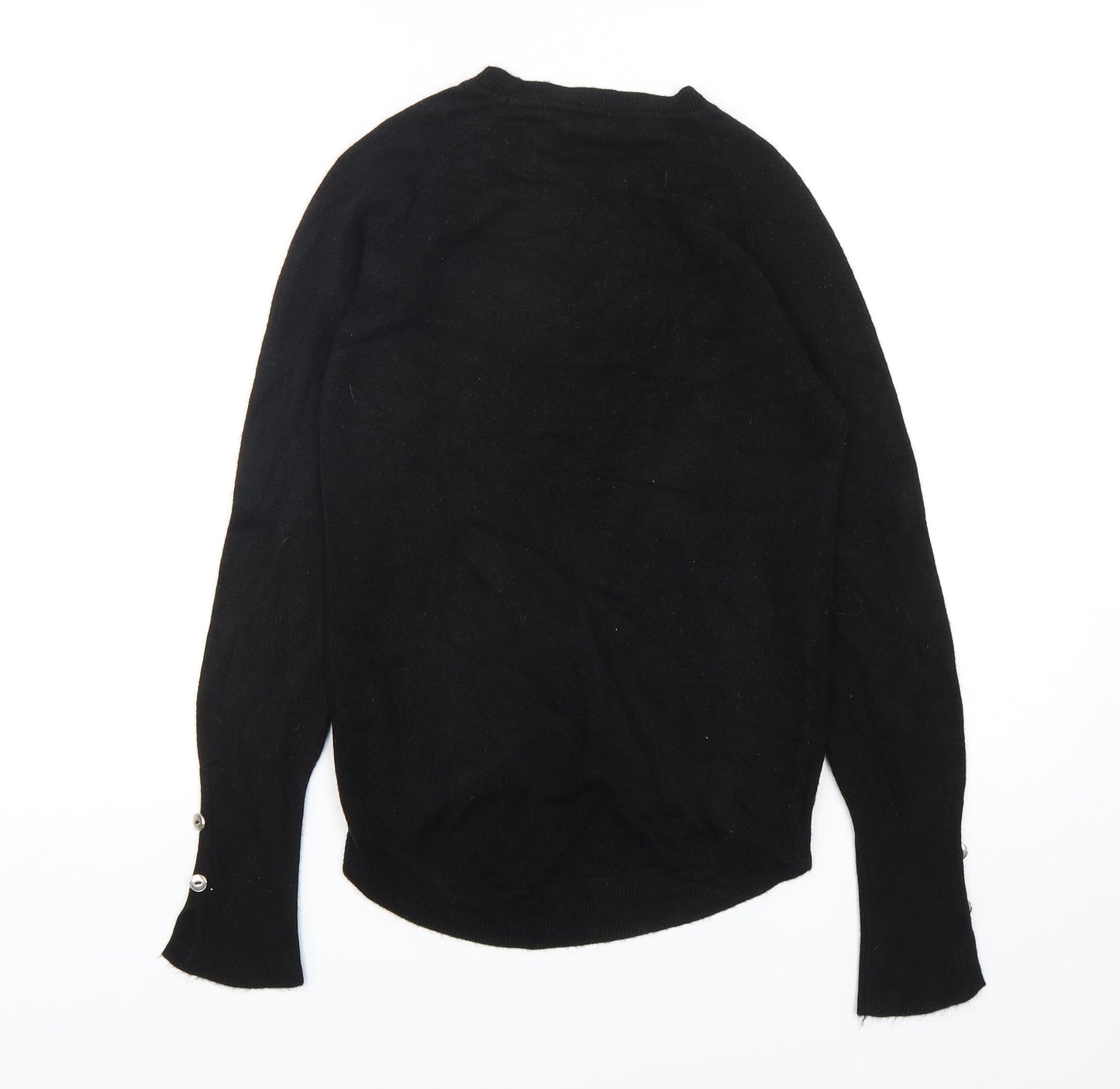 Primark Womens Black Round Neck  Acrylic Pullover Jumper Size 4