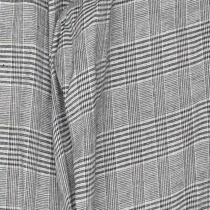 Preworn Womens Black Plaid Polyester Trousers  Size M L28 in Regular