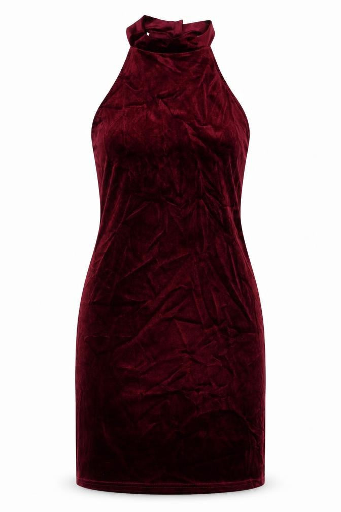 Miss Selfridge Womens Pink  Polyester Tank Dress  Size 10  Halter Button