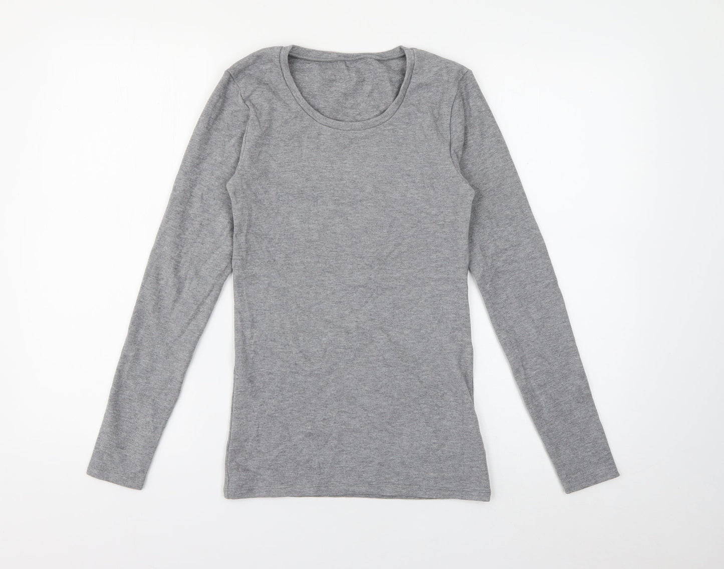 EAC Womens Grey Round Neck  Acrylic Pullover Jumper Size 10