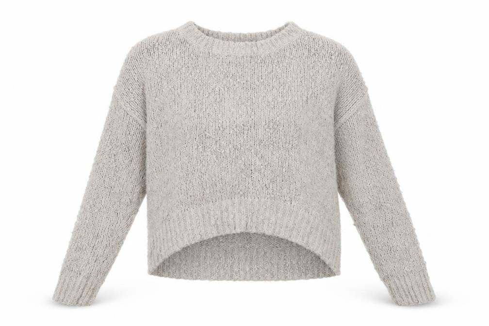New Look Womens Grey Crew Neck  Polyester Pullover Jumper Size 12