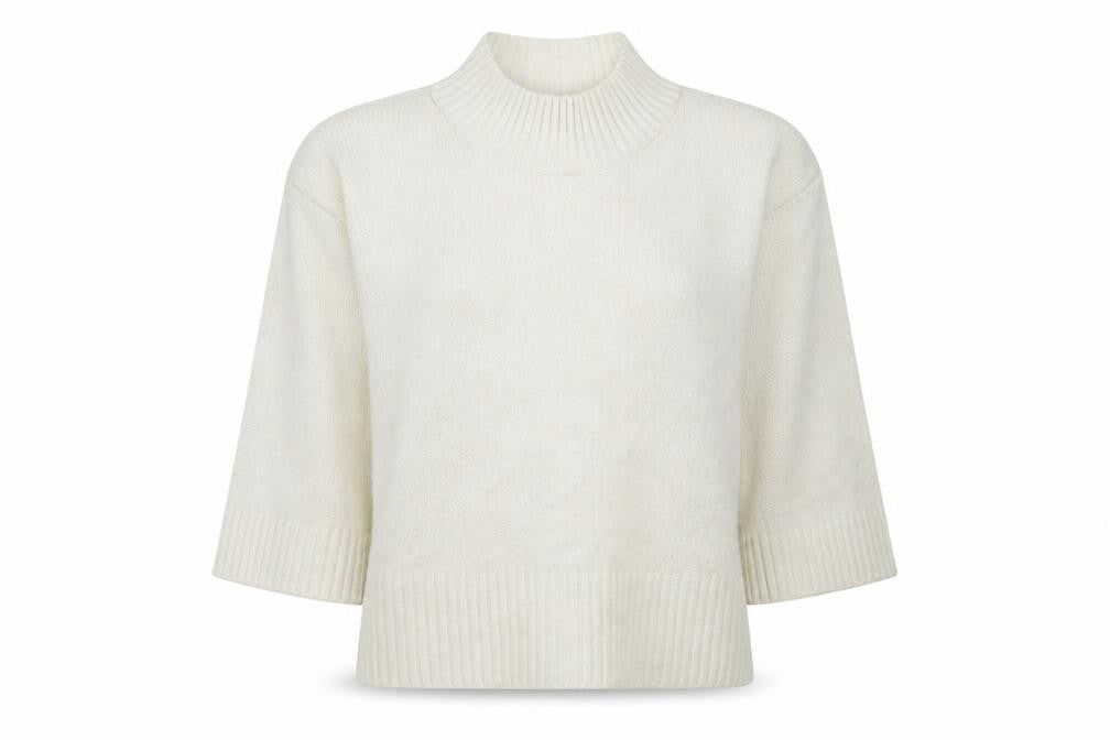 Topshop Womens White High Neck  Acrylic Pullover Jumper Size S