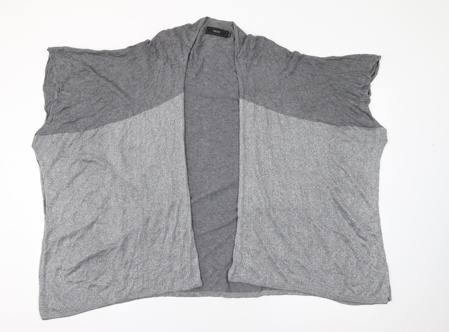 NEXT Womens Grey V-Neck  Polyester Cardigan Jumper Size L