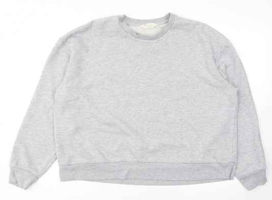 Primark Womens Grey  Cotton Pullover Sweatshirt Size 14  Pullover
