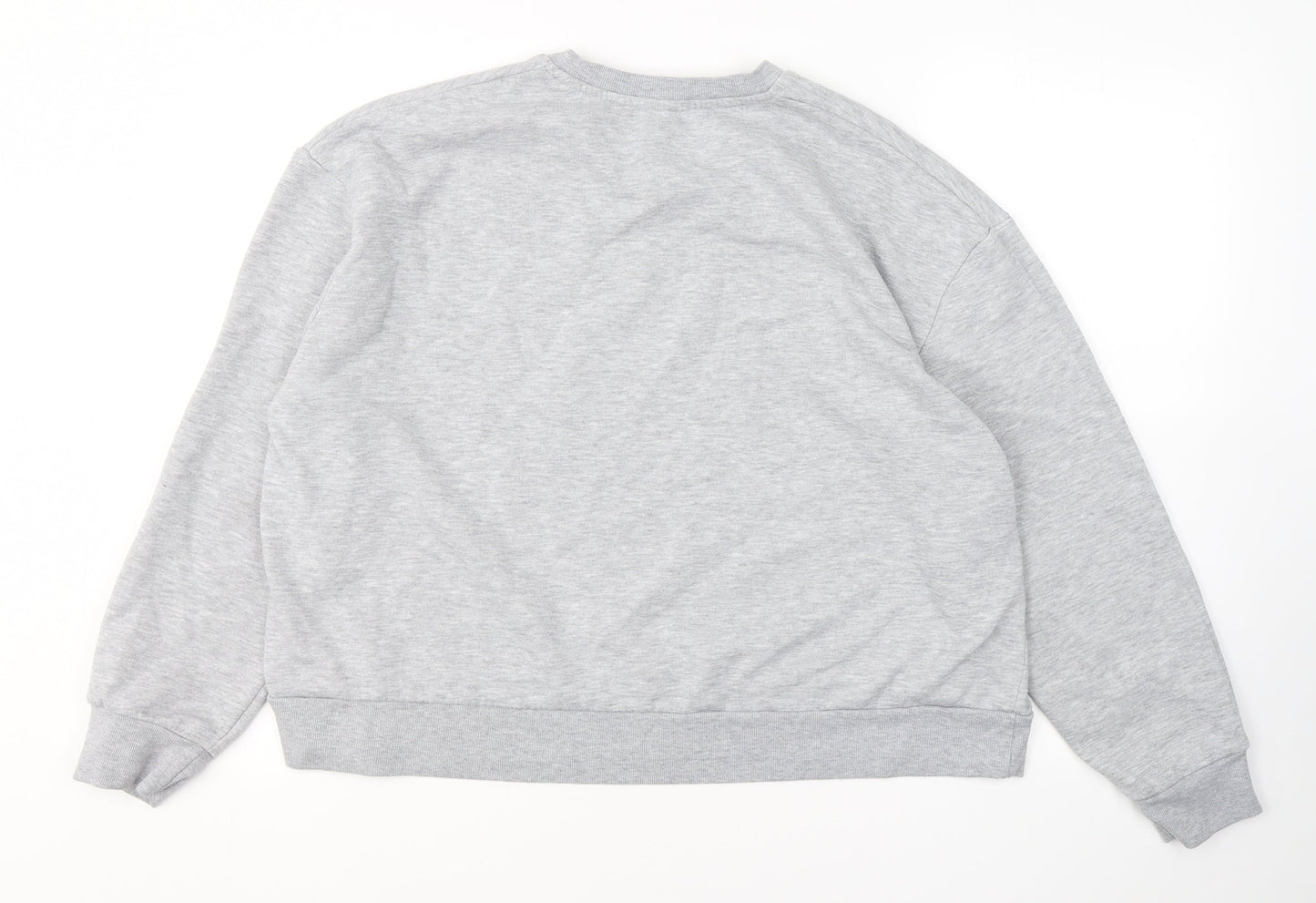 Primark Womens Grey  Cotton Pullover Sweatshirt Size 14  Pullover
