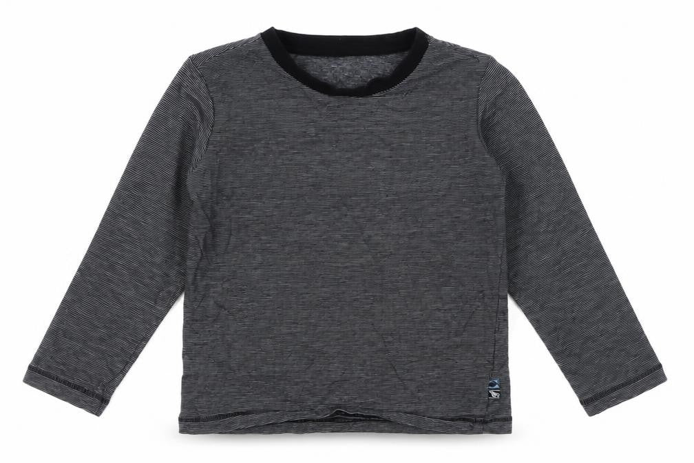 Matalan Boys Grey Striped Cotton Basic Casual Size 2-3 Years Crew Neck Pullover