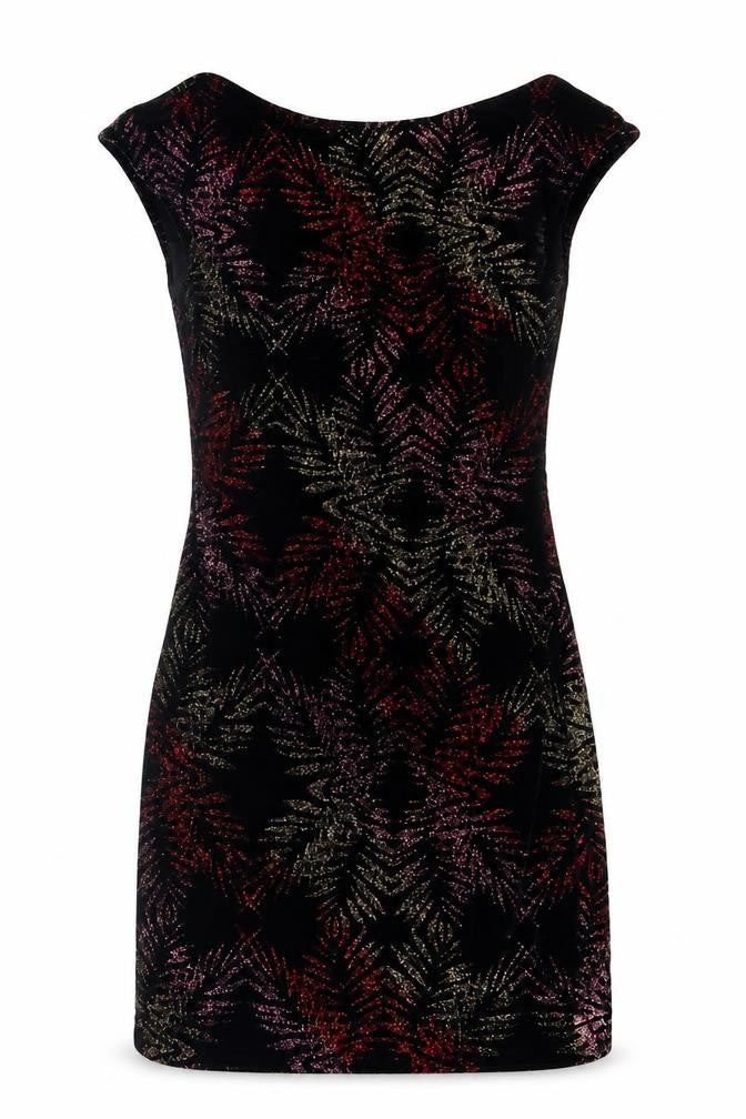Topshop Womens Black  Polyester A-Line  Size 6  Boat Neck Pullover - Open back