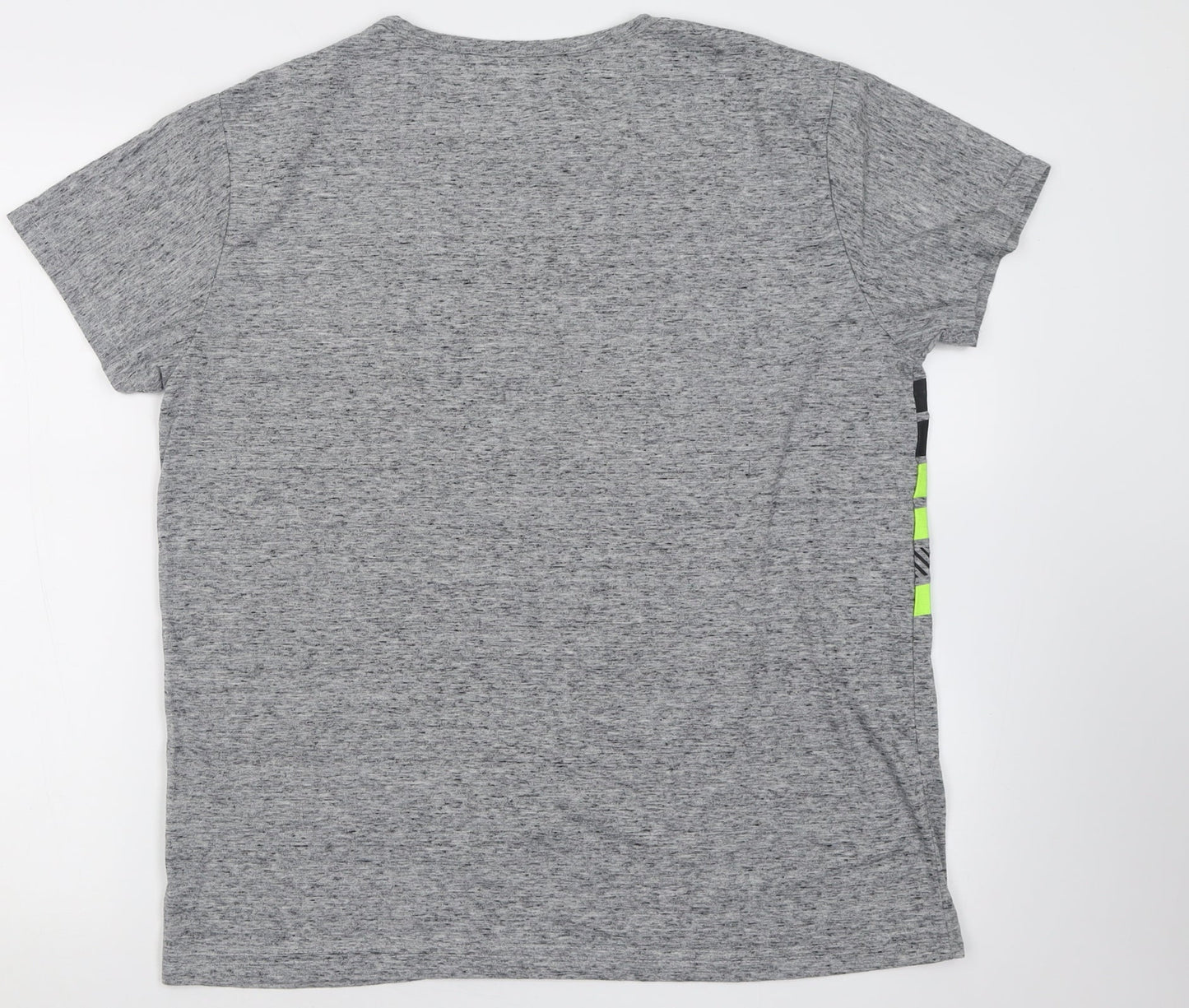 Preworn Mens Grey  Polyester  T-Shirt Size XL Crew Neck