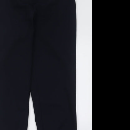 Dunnes Womens Blue  Polyester Trousers  Size 8 L28 in Regular Hook & Eye