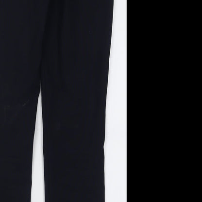 Dunnes Womens Blue  Polyester Trousers  Size 8 L28 in Regular Hook & Eye