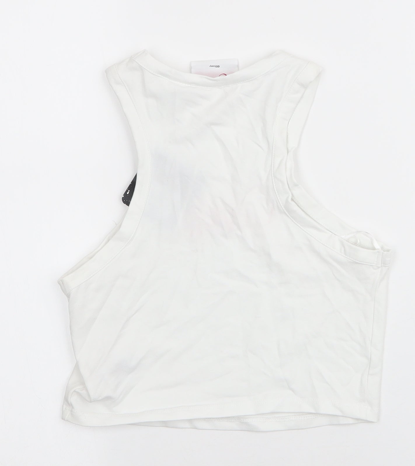 Disney Womens White  Cotton Cropped Tank Size XS Round Neck - Cruella