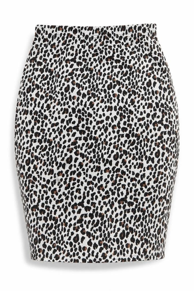 PRETTYLITTLETHING Womens Multicoloured Animal Print Polyester Mini Skirt Size 8